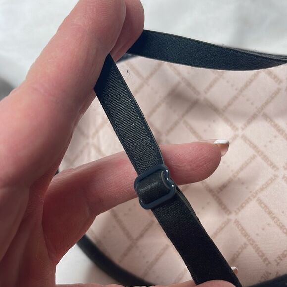 Victoria Secret Padded Perfect Coverage Heathered Black Bra. Size 32B. - Picture 8 of 10